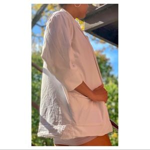 Vintage #Openfront #white solid #oversized #unisex
